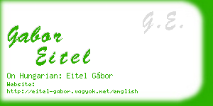 gabor eitel business card